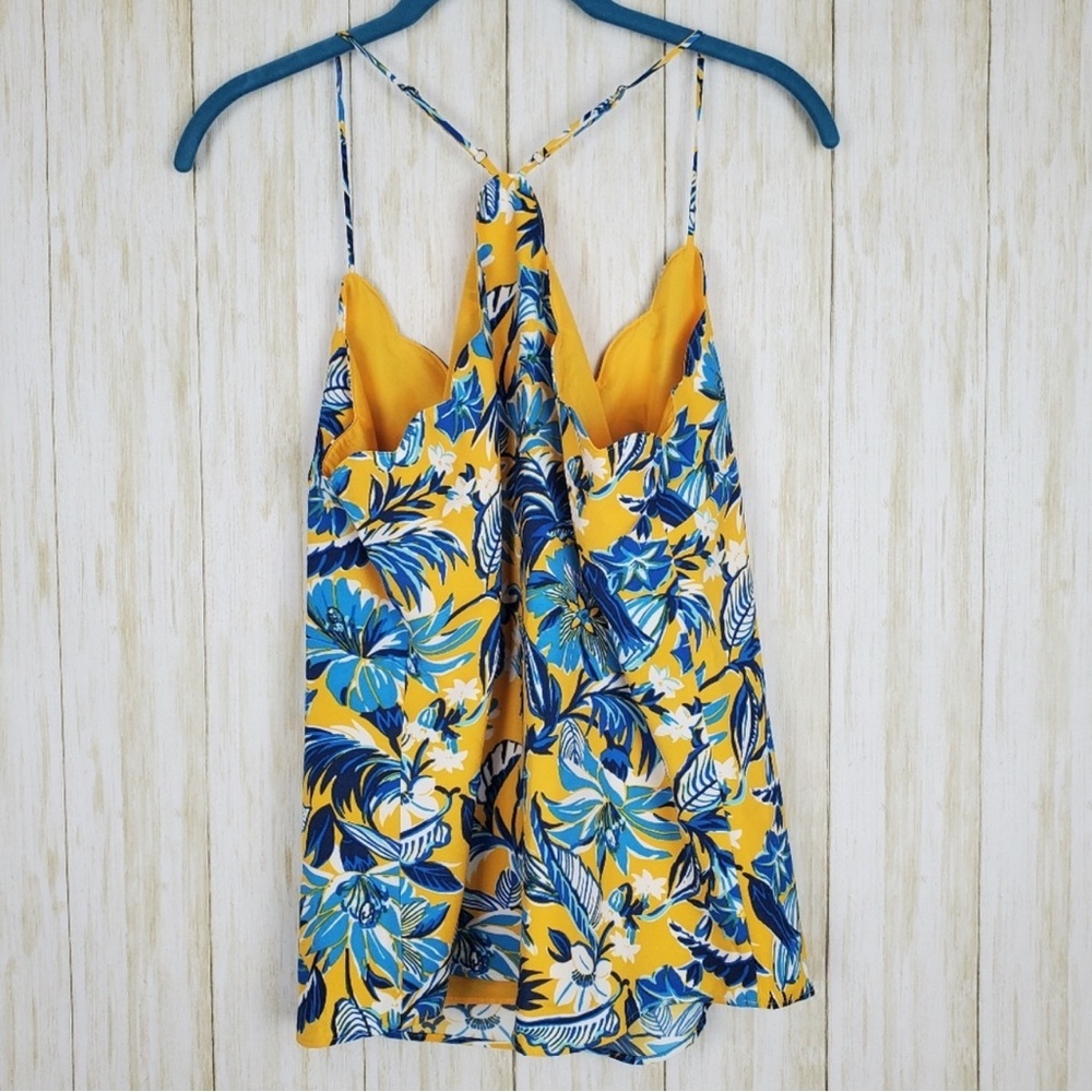 J. Crew Factory Floral Scalloped Cami Top 6. H - Picture 3 of 8
